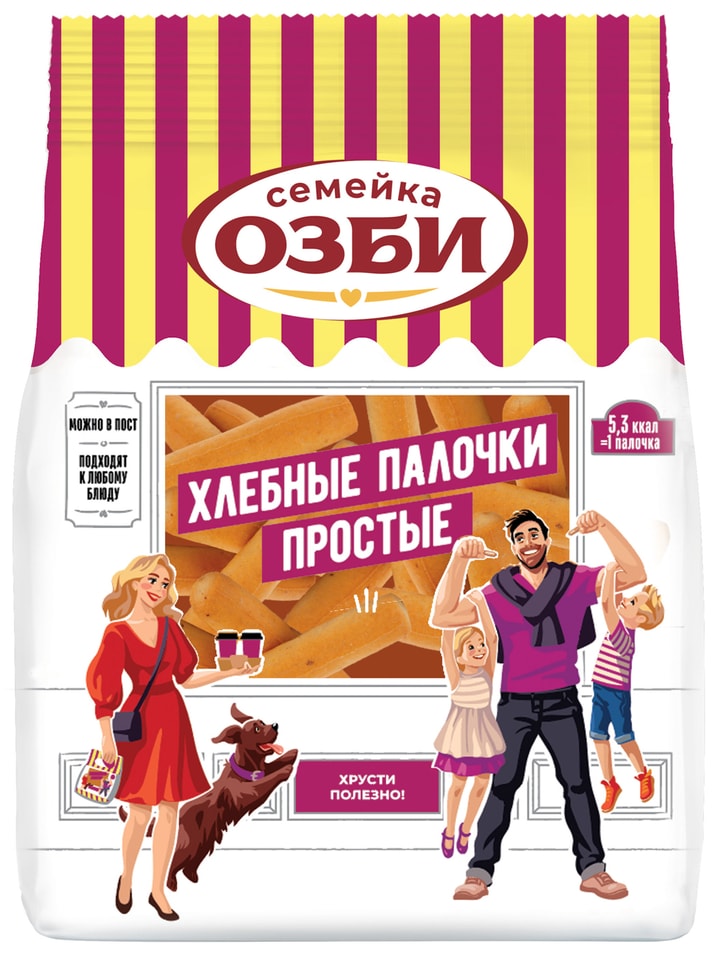 Палочки Семейка Озби Хлебные простые 150гс доставкой!
