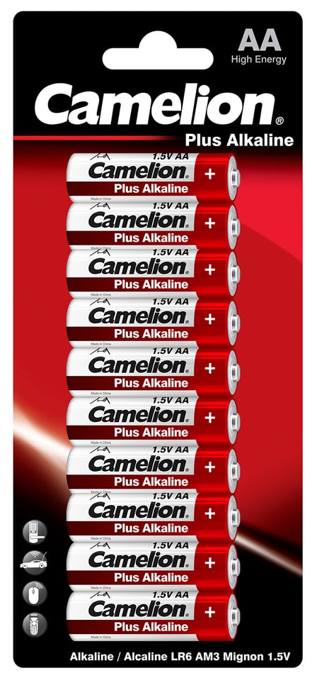 Батарейки Camelion Plus Alkaline АА 10шт от Vprok.ru