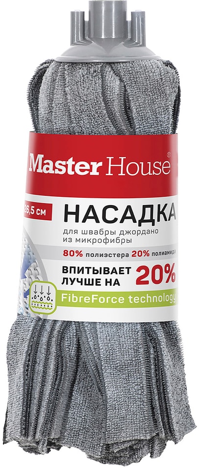 Насадка для швабры MasterHouse Джордано из микрофибры 26.5см