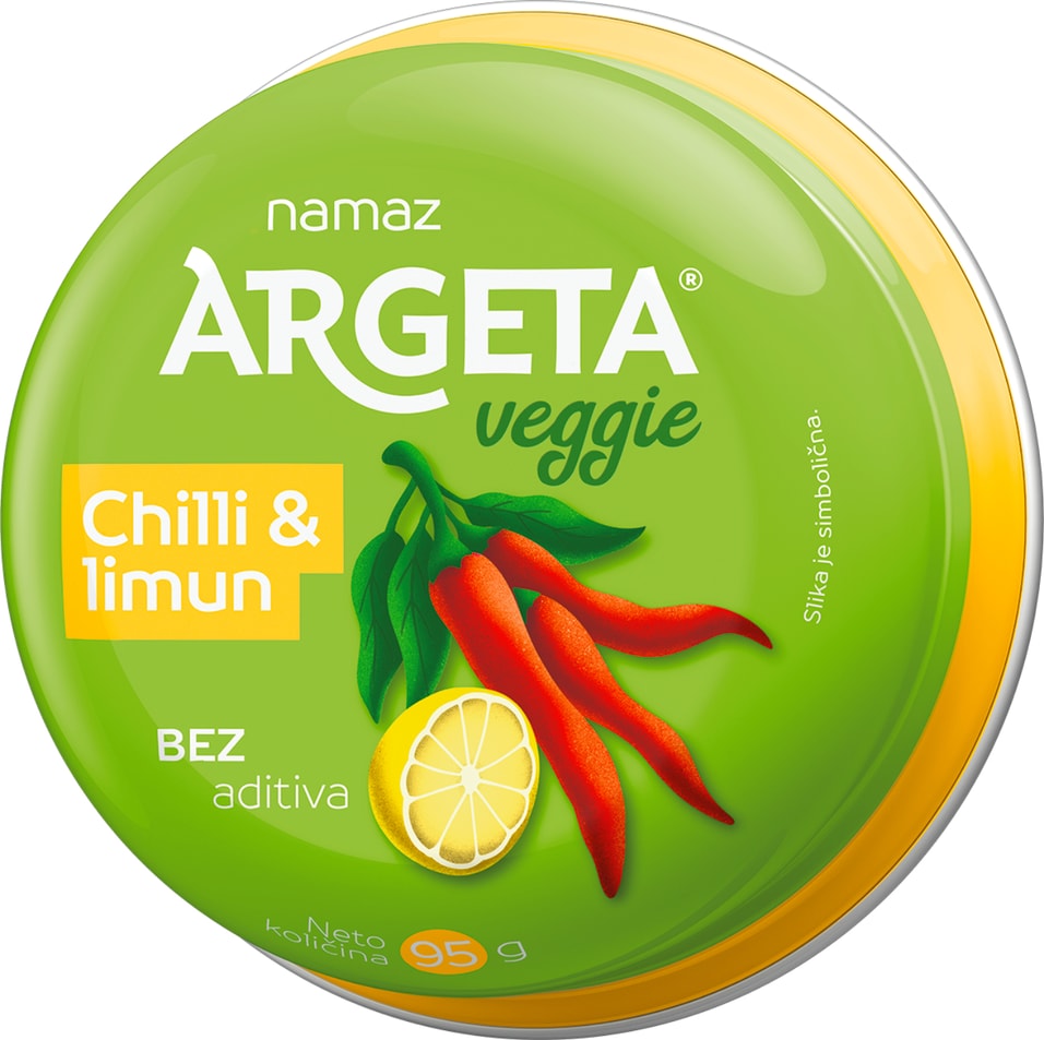 Консервы овощные Argeta Veggie Паштет из нута с чили и лимоном 95г