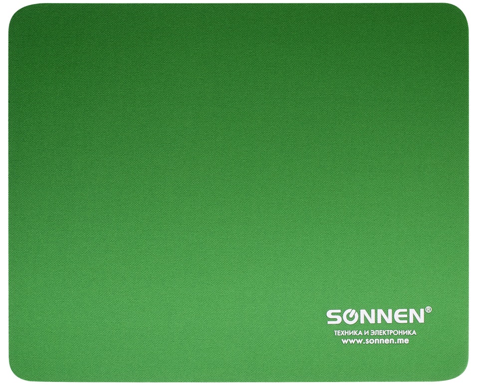 Коврик для мыши Sonnen Green резина+ткань 22*18*0.3см от Vprok.ru