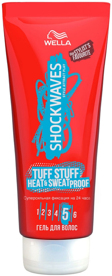 Гель для волос Wella Shockwaves Tuff Stuff Heat&Sweat Proof 200мл от Vprok.ru