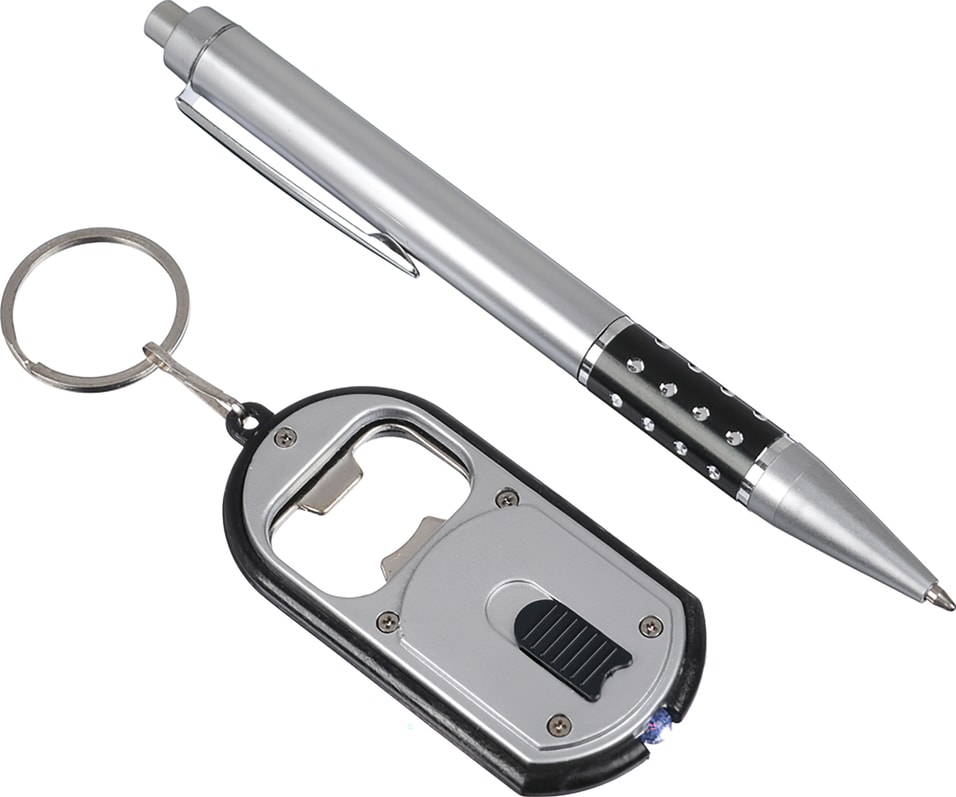 Набор Clipstudio ручка и брелок с открывалкой и фонариком