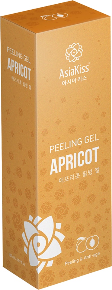 Пилинг-гель для лица AsiaKiss appricot peeling gel c экстрактом абрикоса 180мл