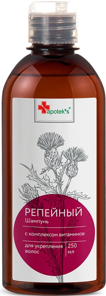 Шампунь для волос Apotek's репейный с комплексом витаминов для укрепления 250мл