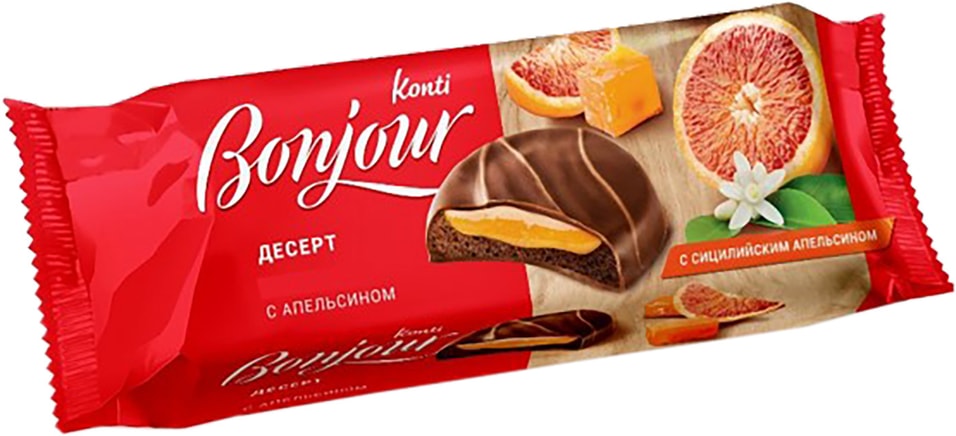 Десерт Konti Bonjour тарталетки апельсин 220г от Vprok.ru