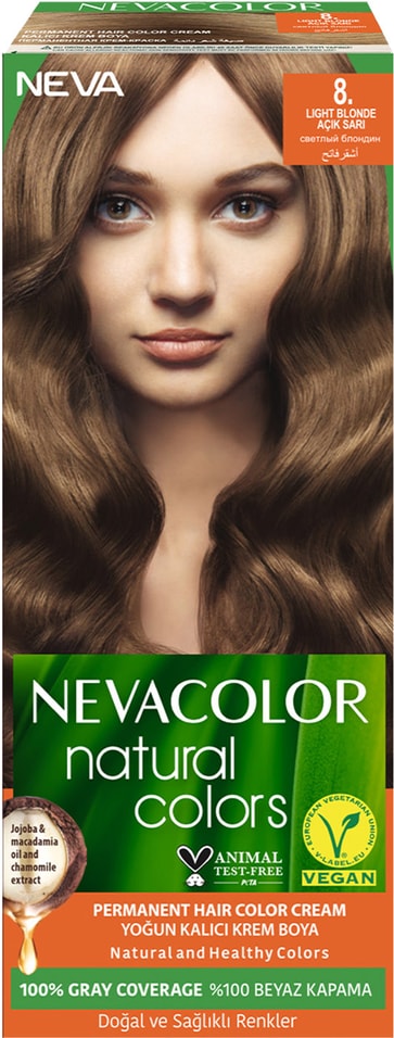 Крем-краска для волос Nevacolor Natural Colors № 8 Светлый блондин