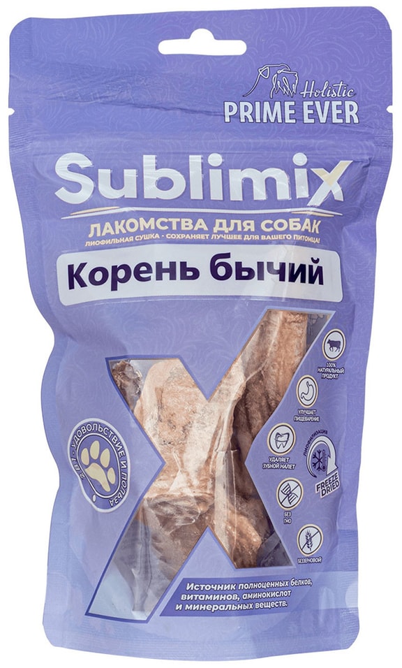 Лакомство для собак Prime Ever Sublimix Корень бычий 65г (упаковка 3 шт.)