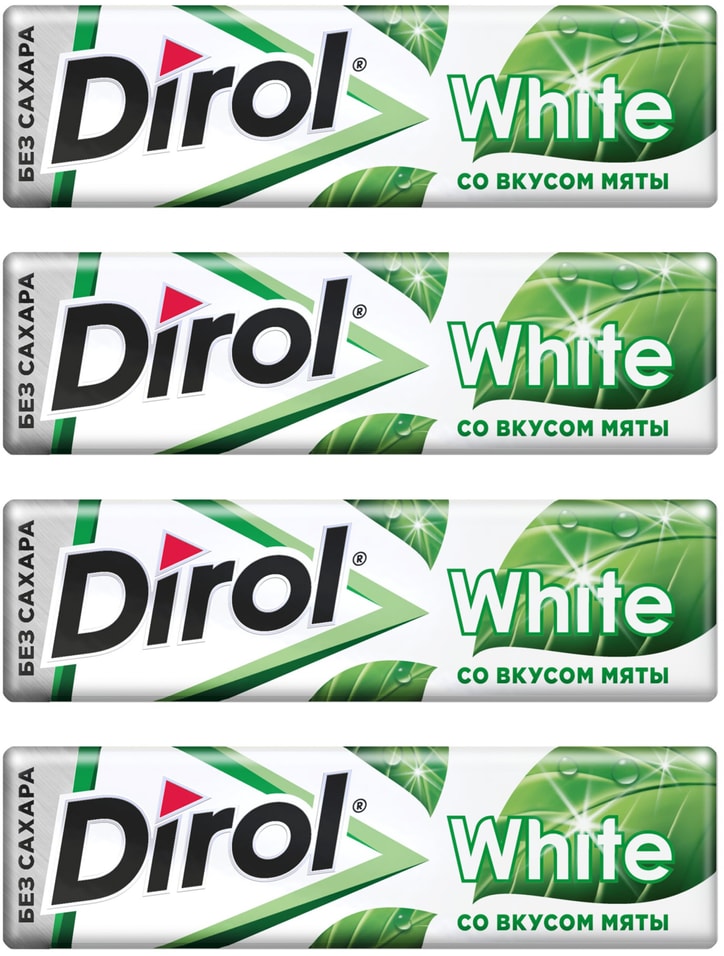 Жевательная резинка Dirol White Мята 13.6г (упаковка 4 шт.)