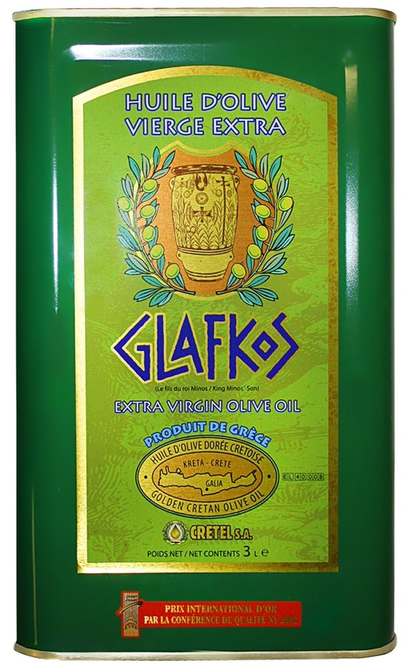 Оливковое масло Glafkos Extra Virgin нерафинированное 3л