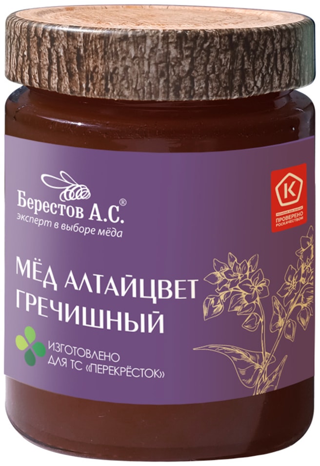 Мед Берестов АС Алтайцвет гречишный 350гс доставкой 400₽