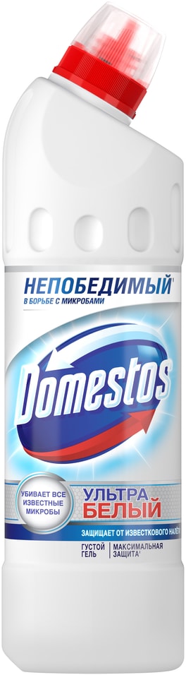 Средство чистящее Domestos Ультра Белый для туалета и ванной Антибактериальный эффект 500мл 129₽