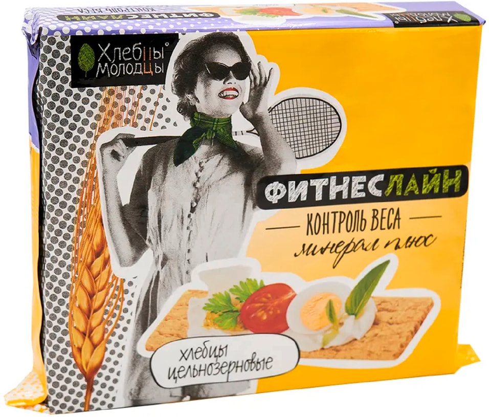 Хлебцы Хлебцы Молодцы Фитнес лайн Контроль веса Минерал плюс 100г