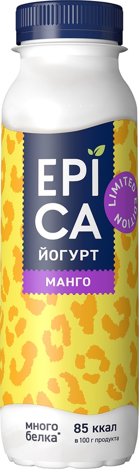 Йогурт  питьевой Epica Манго 2.5% 260г от Vprok.ru