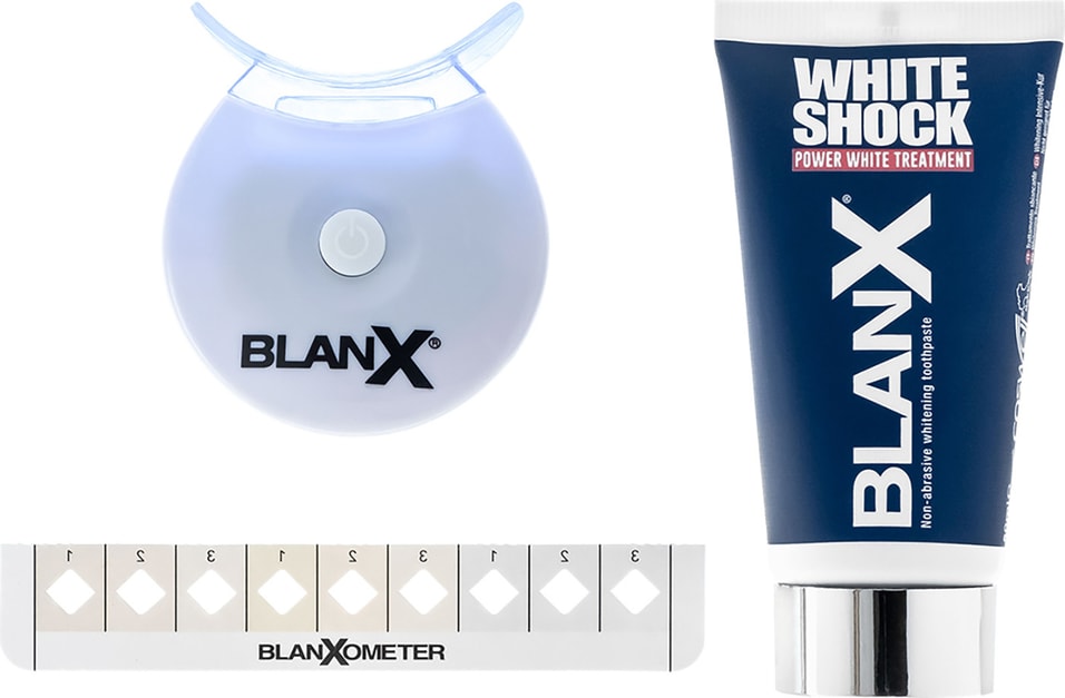 Зубная паста Blanx White Shock Treatment + Led Bit Отбеливающий уход + световой активатор 50мл