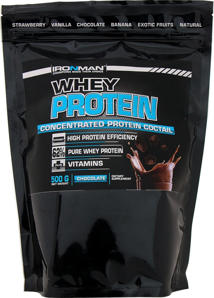 Коктейль протеиновый IronMan Whey Protein Шоколад 500г