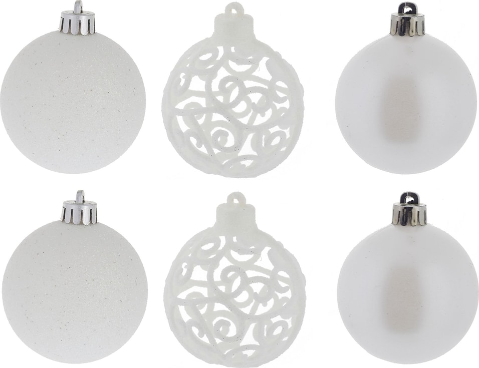 Набор елочных шаров Жемчужная сказка 6см 6штс доставкой!