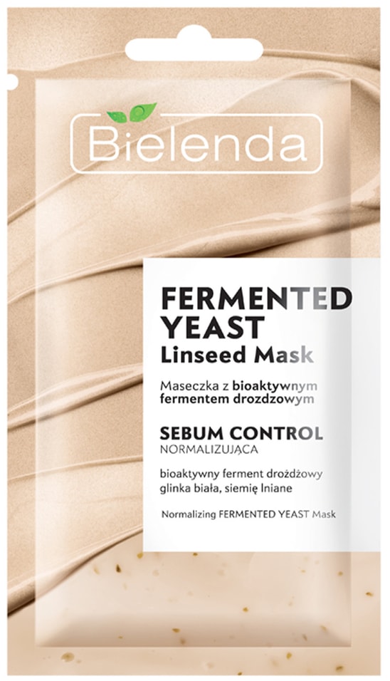 Маска для лица Bielenda Linseed Mask себорегулирующая с биоактивными дрожжами 8г