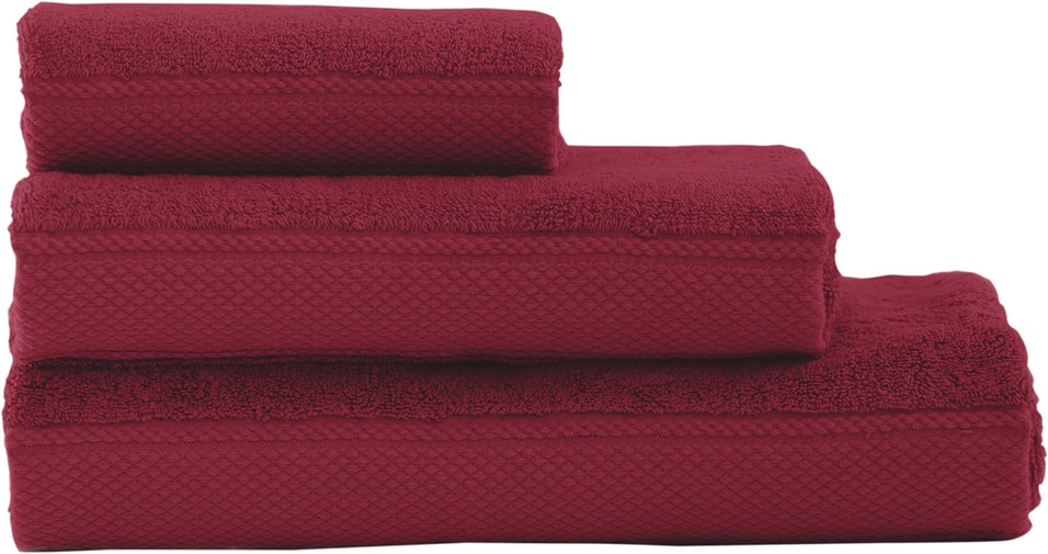 Полотенце махровое Louis Pascal Тулуза банное Бордовый 70140см 999₽