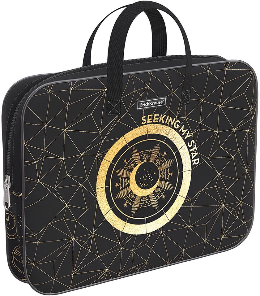 Папка Erich Krause Magic Sky текстильная на молнии с ручками A4+