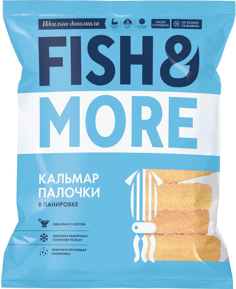 Палочки кальмара FishMore В панировке 500гс доставкой 649₽
