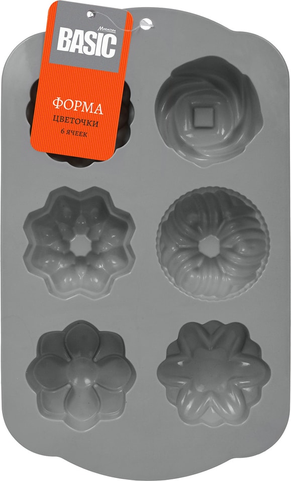 Форма для выпечки Marmiton Basic цветочки 29*17.5*3.5см от Vprok.ru
