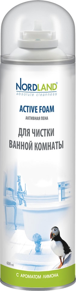Средство чистящее Nordland Активная пена для чистки ванной комнаты с ароматом лимона 600мл