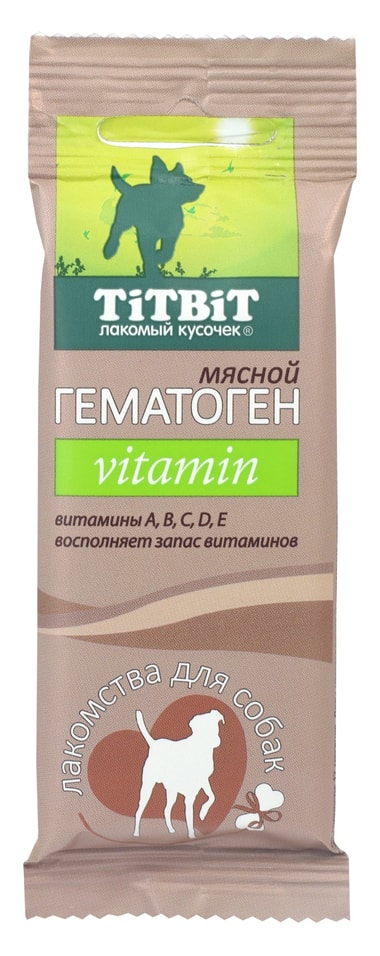 Лакомство для собак TiTBiT Гематоген мясной Vitamin 35г