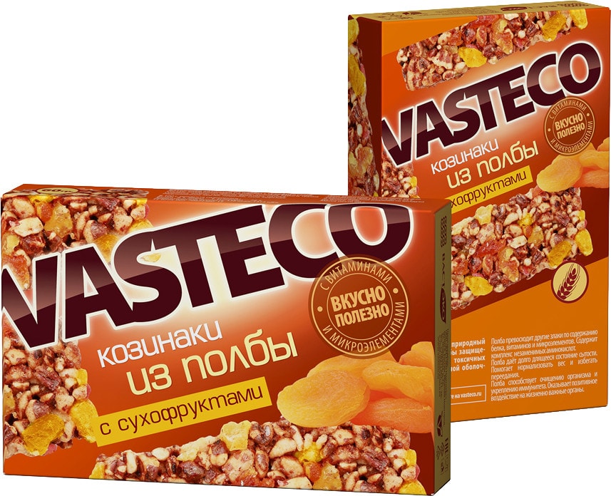 Козинаки Вастэко из полбы с сухофруктами 60г 98₽