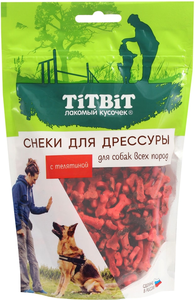 Лакомство для собак TiTBiT Снеки для дрессуры с телятиной 100г