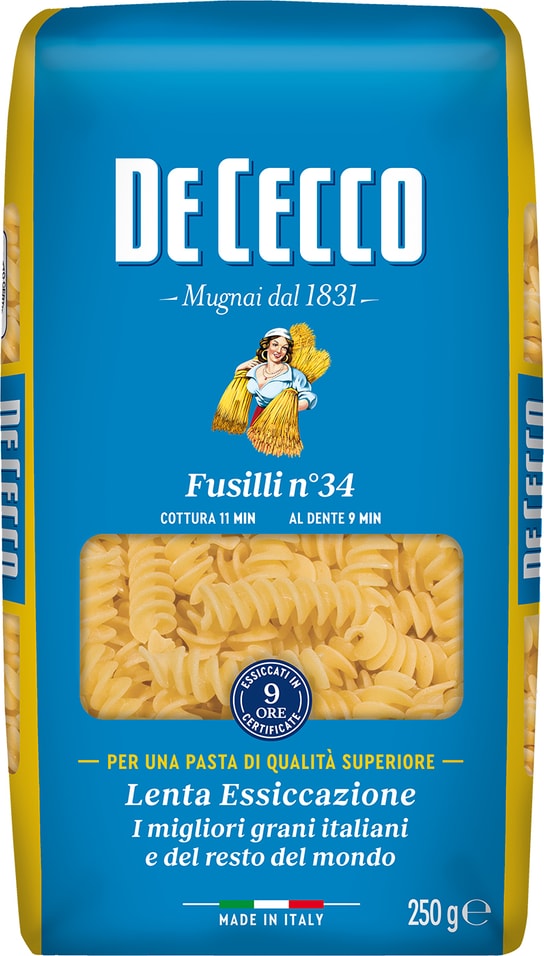 Макароны De Cecco Fusilli №34 250г