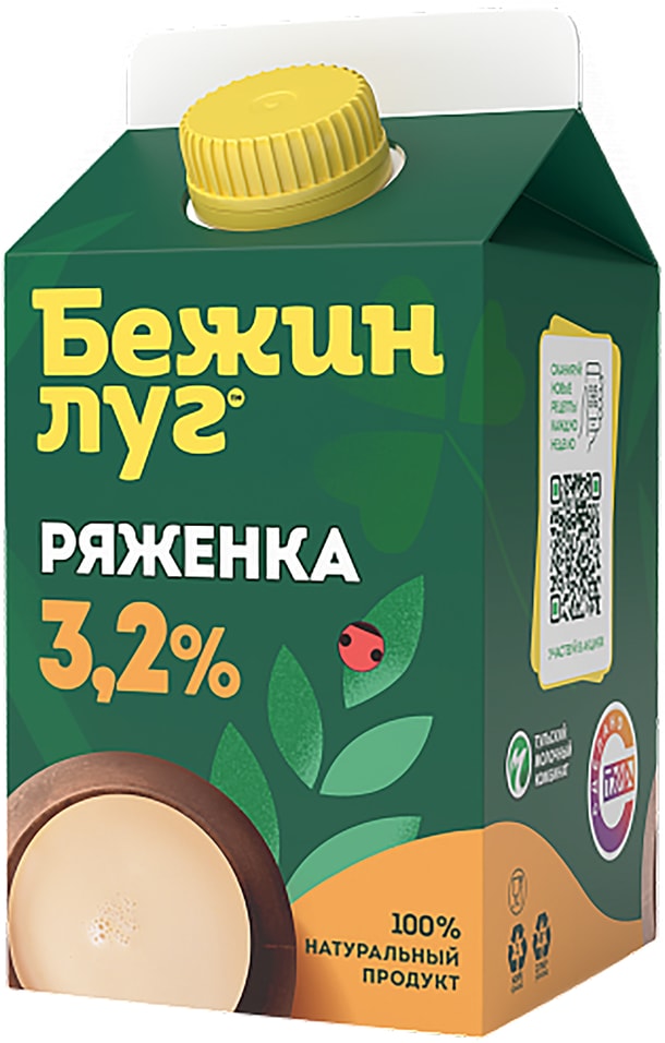 Ряженка Бежин Луг 3.2% 450г