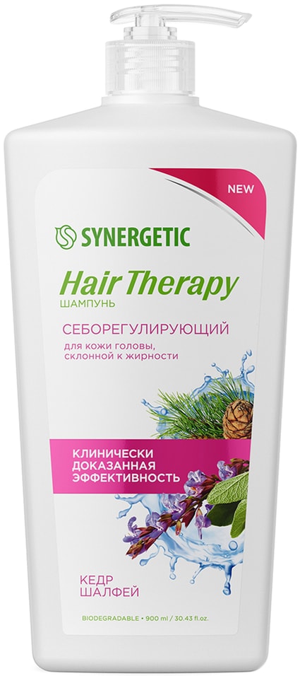 Шампунь SYNERGETIC Hair Therapy себорегулирующий 900мл 449₽