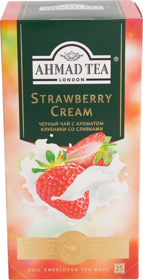 Чай черный Ahmad Tea Strawberry Cream 25*1.5г