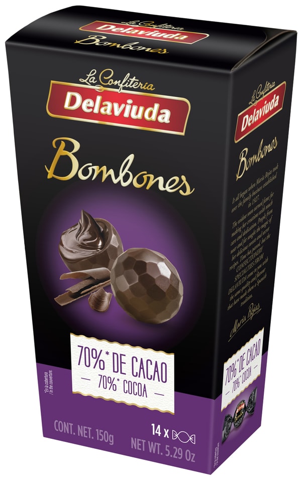Конфеты Delaviuda из горького шоколада 150г