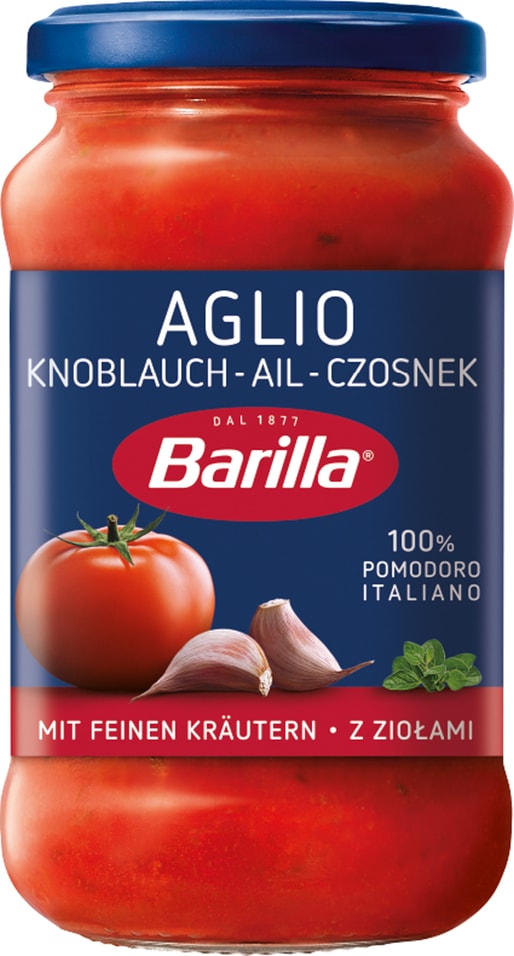 Соус томатный Barilla с чесноком и травами 400г