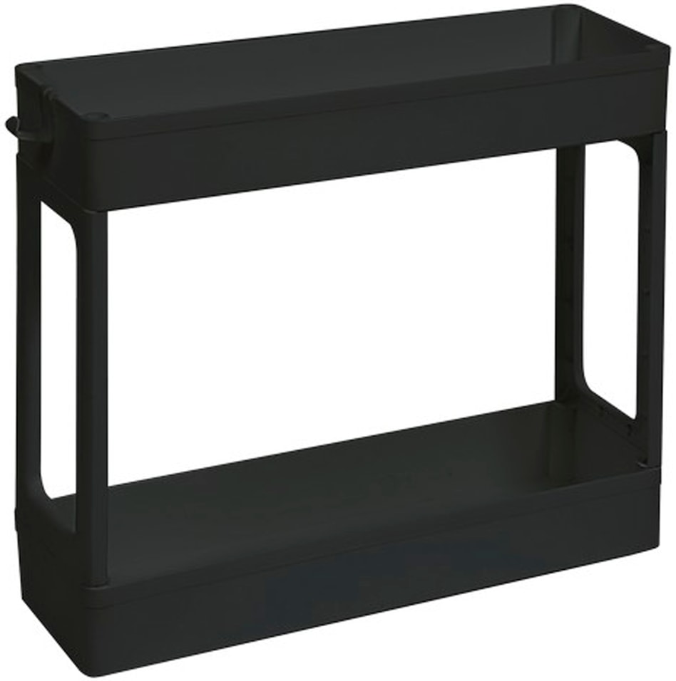 Этажерка Violet узкая 2-х ярусная черныйс доставкой 689₽