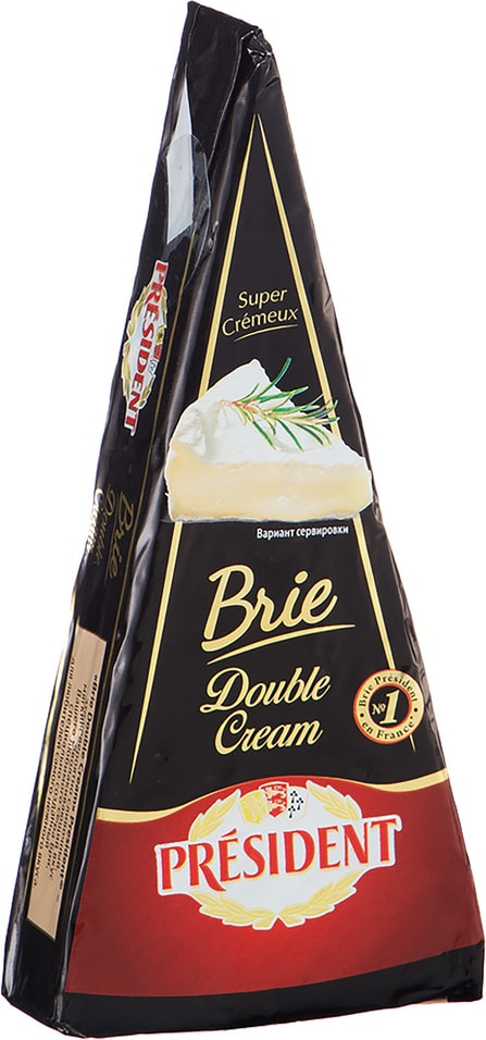 Сыр President Brie Double Cream с белой плесенью 73% 200г