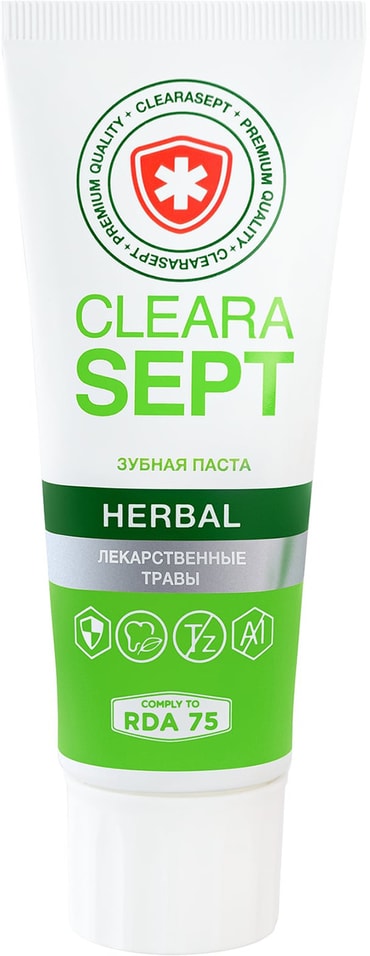 Зубная паста ClearaSept Herbal Лекарственные травы 75мл