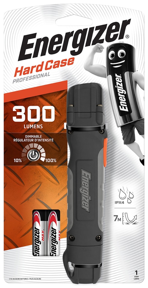 Фонарь Energizer Hard Case 300 lumens + 2AA от Vprok.ru