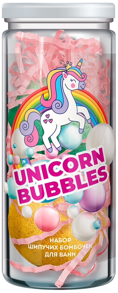 Набор бомбочек для ванн Unicorn Bubbles Для расслабления Для бодрости 2шт