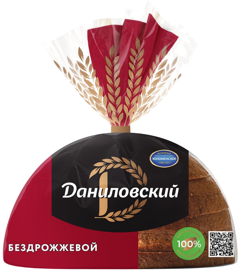 Хлеб бездрожжевой Даниловский ржано-пшеничный нарезка 300г от Vprok.ru