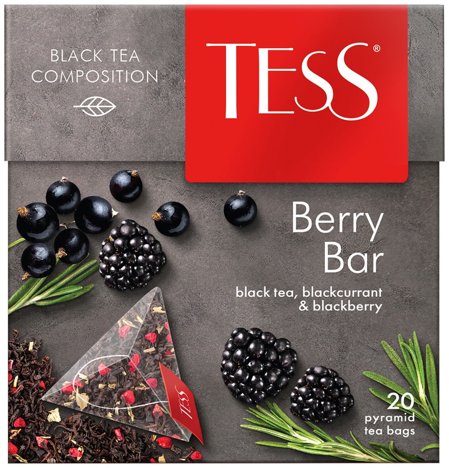 Чай черный Tess Berry Bar 20*1.8г