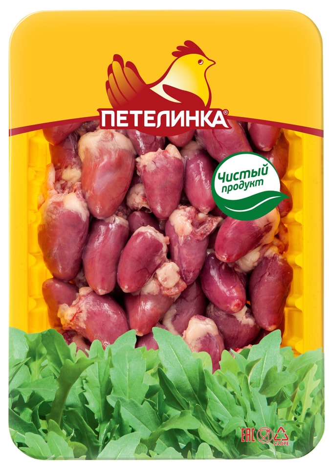 Сердце цыплят-бройлеров Петелинка 500г. Закажите онлайн!