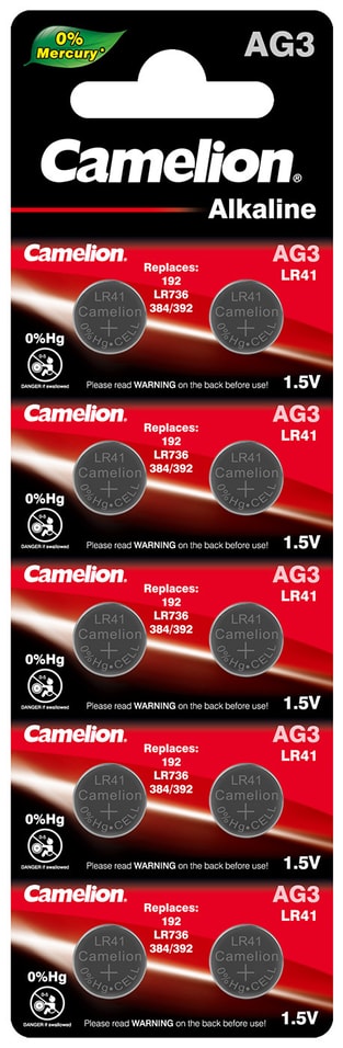 Батарейки Camelion Alkaline AG3 10шт от Vprok.ru