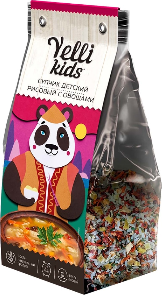 Суп Yelli Детский рисовый с овощами 100г от Vprok.ru