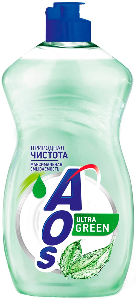 Средство для мытья посуды AOS Ultra Green 450г 139₽