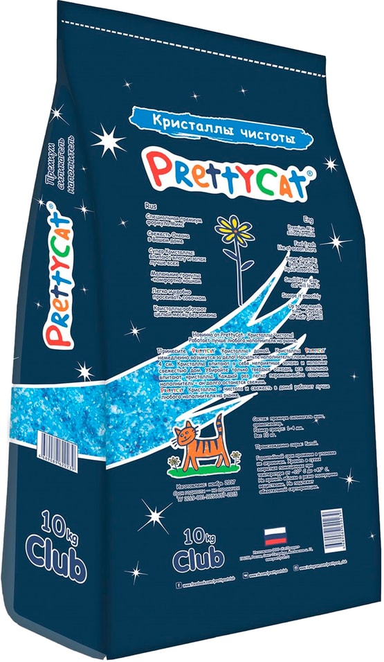 Наполнитель для кошачьего туалета PrettyCat Кристаллы чистоты силикагелевый 10кг 2245₽