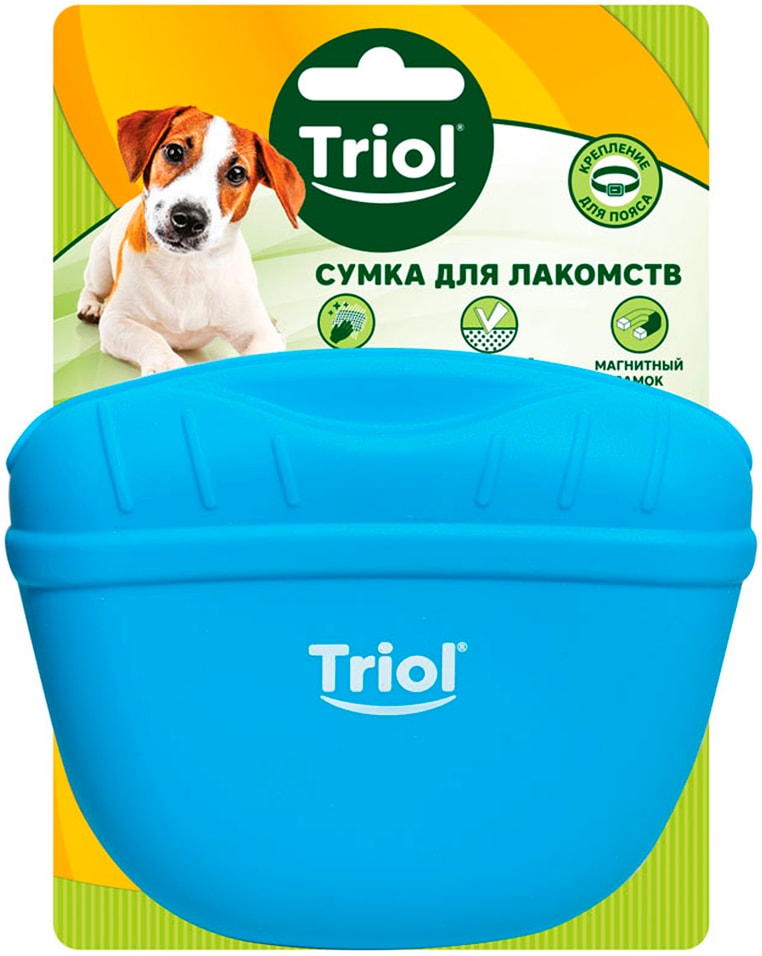 Сумка для лакомств Triol Фитнес голубая 13*10.5см