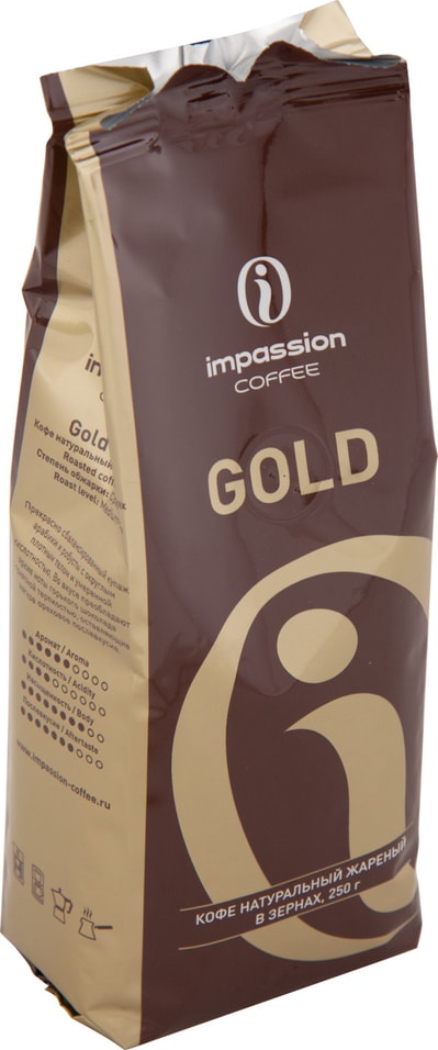 Кофе в зернах Impassion Coffee Gold 250г от Vprok.ru